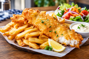 Fresh fish and chips served in North Lakes